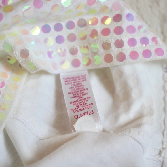 Justice White Tank Top with Sequin Front - Picture 7 of 8
